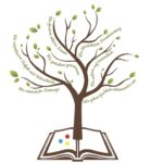 Baum auf Buch mit Leitbild Sätzen